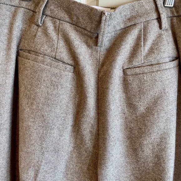 Banana Republic Factory Herringbone Wool Wide Leg Pants - Picture 4 of 5